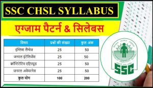 SSC CHSL 2022 Syllabus & Exam Pattern in Hindi