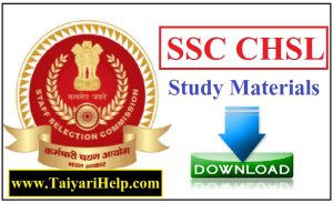 SSC CHSL Study Material PDF in Hindi | Download SSC Study Material